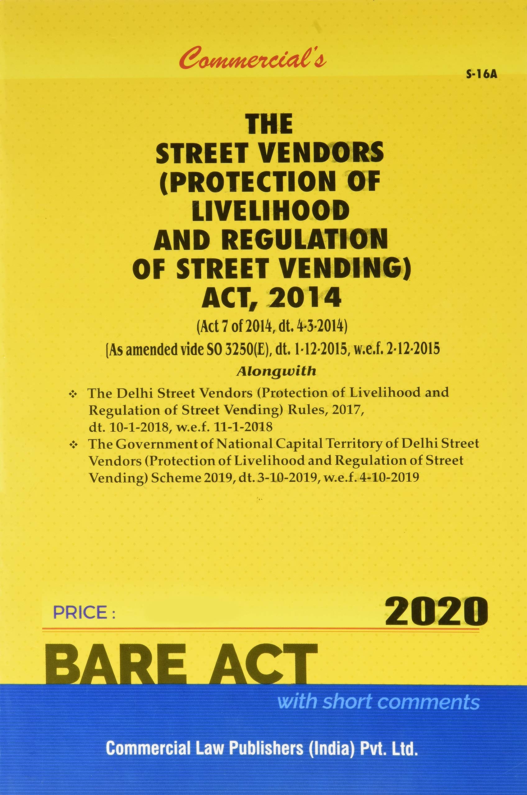 Buy Commercial's The Street Vendors (Protection of Livelihood and