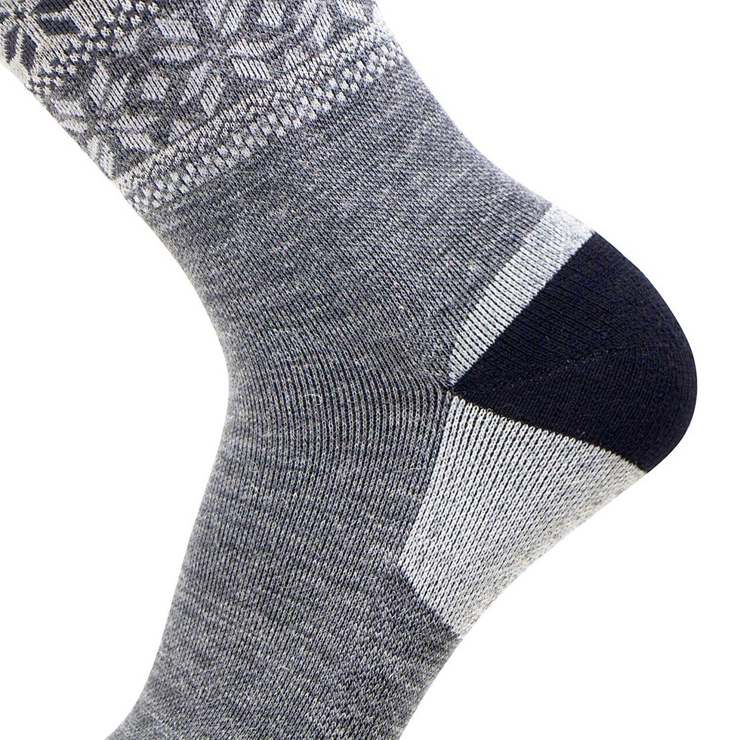Pure Athlete Kids Alpaca Wool Ski Socks - Warm Wool Ski Sock for Boys, Girls - Skiing, Snowboarding
