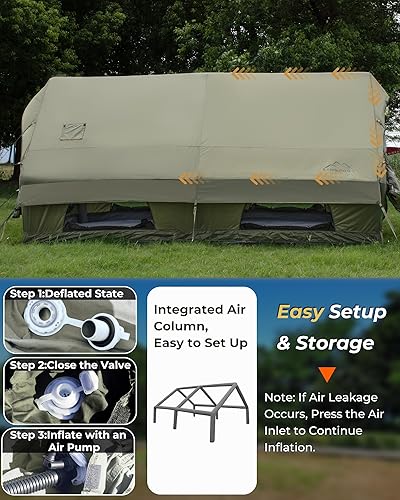 Miniatura 2 de Tienda de campaña inflable, diseño de lujo de Glamping con tragaluz, tela de Oxford