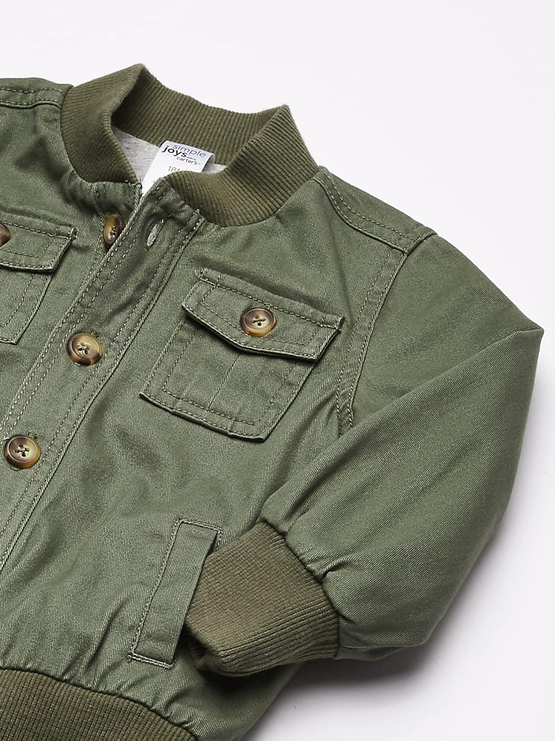 Simple Joys by Carter's Toddlers and Baby Boys' Twill Button-Up Jacket