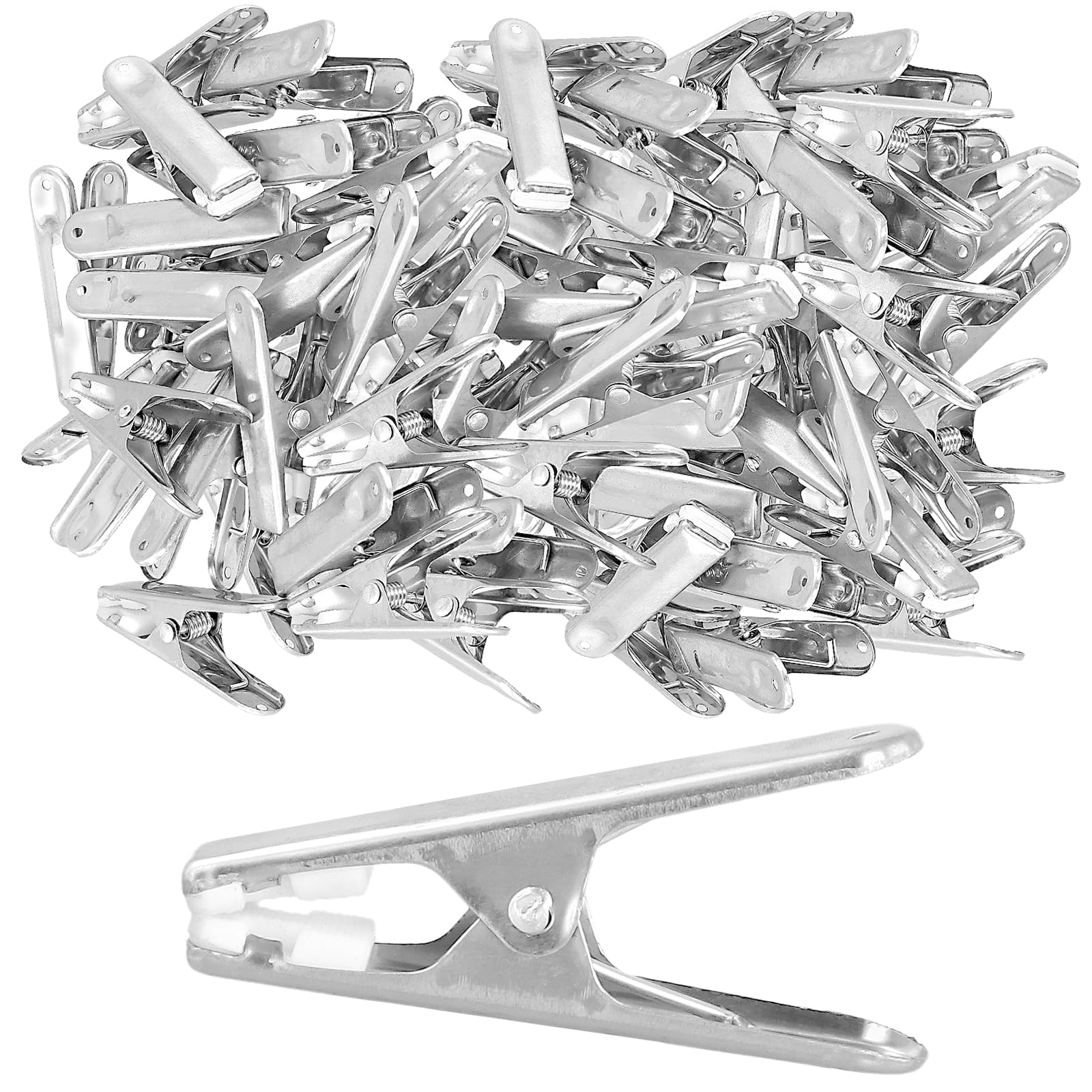 MAKTSAM 70 PCS Stainless Steel Clothes Peg, Non Silp Metal Clothes Pegs, Clothes Pins Clips for Washing Line for Washing Line