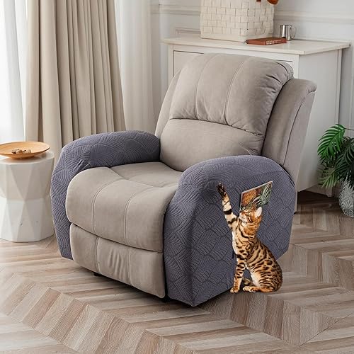 Miniatura 43 de Fundas de sofá reclinable 100% impermeables, 3 piezas cubiertas elásticas para sofá reclinable para sofá de 3 cojines, apto para mascotas, fundas de