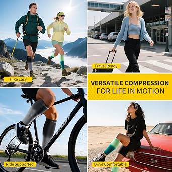 CAMBIVO Calf Compression Sleeves 1 Pair, 20-30 mmHg Graduated Support
