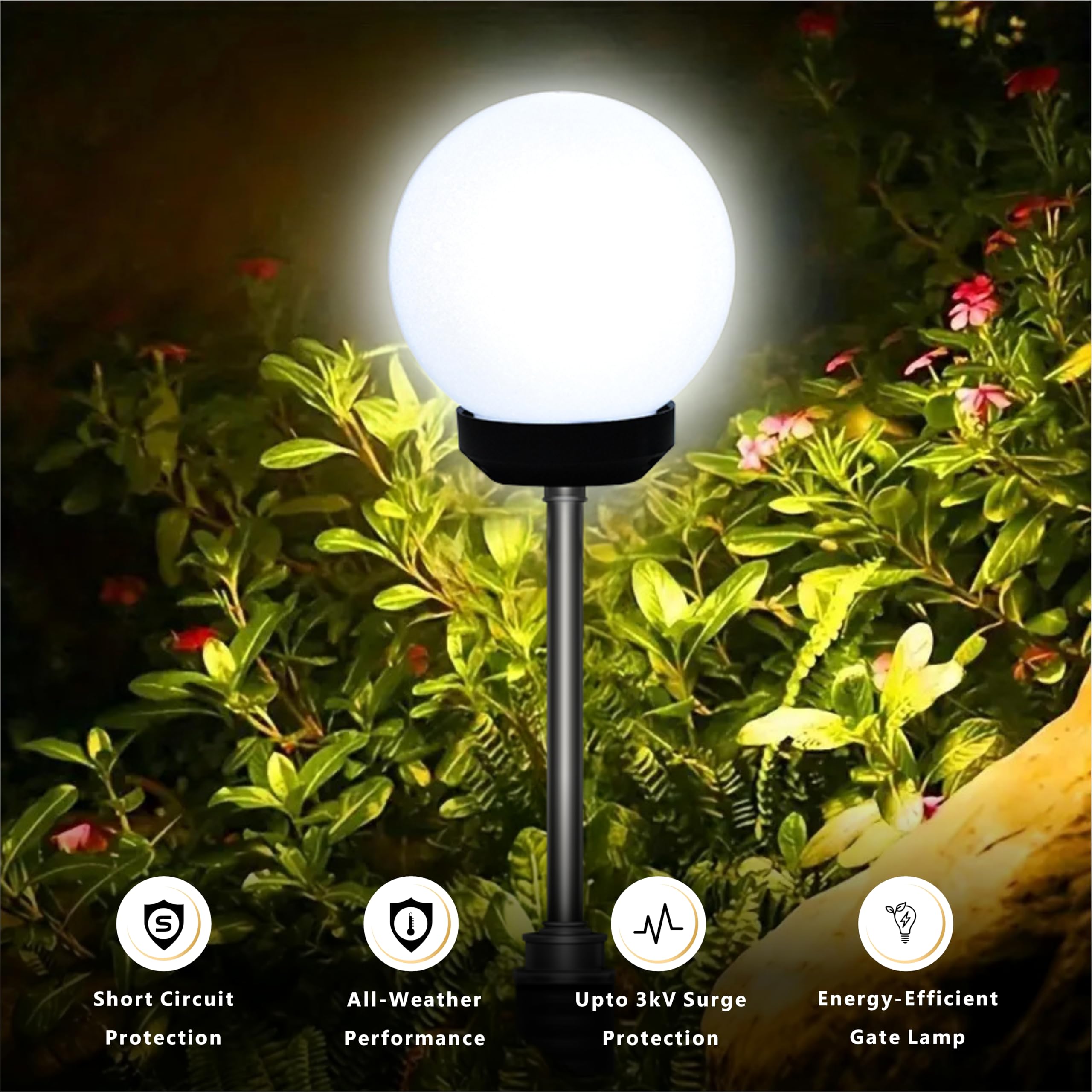 Forus Gate Lamp - Unbreakable Outdoor Post Light -5 Forus Gate Lamp - Unbreakable Outdoor Post Light -5