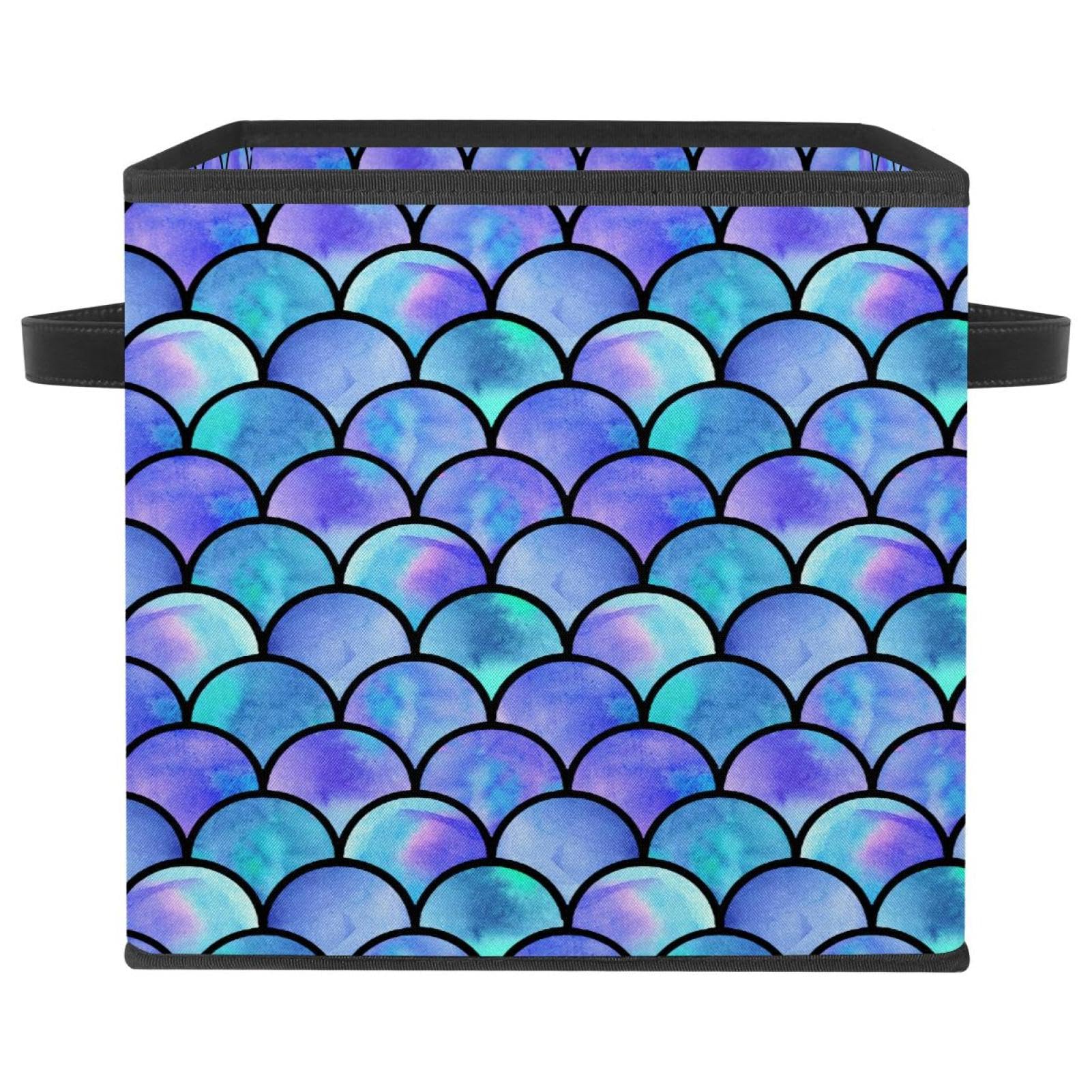 Boîte de rangement cube en tissu pliable et robuste pour livres et jouets