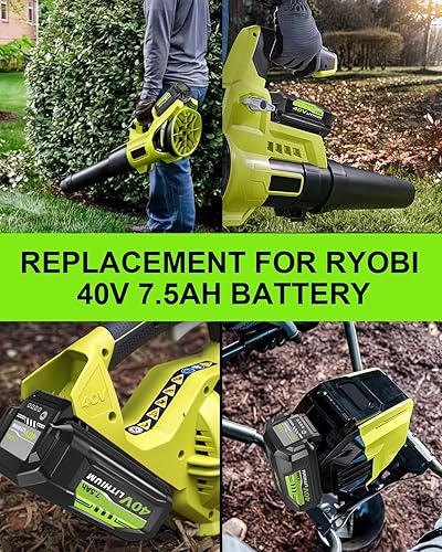 Miniatura 7 de HOCHSTERN Reemplazo actualizado de 7.5 Ah para batería Ryobi de 40 V OP40601 compatible con batería de iones de litio Ryobi de 40 voltios OP4050