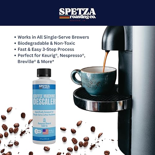 Miniatura 4 de Descalcificador de cafetera de una sola porción, descalcificador de máquina de café expreso, solución de descalcificación 8oz 2 usos