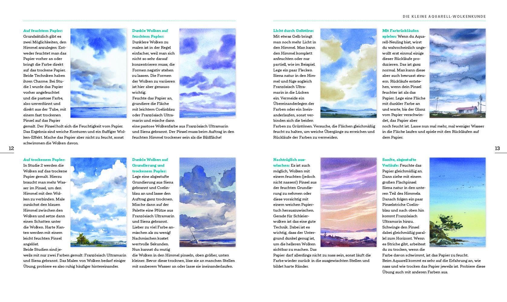 Mein Atelier Aquarellmalerei - Himmel & Wolken: Stimmungsvolle Bilder Step by Step malen