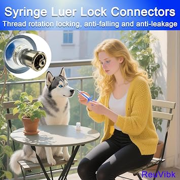 2Pcs 10ml Goat Drench Syringe, Adjustable Reusable Drench Gun