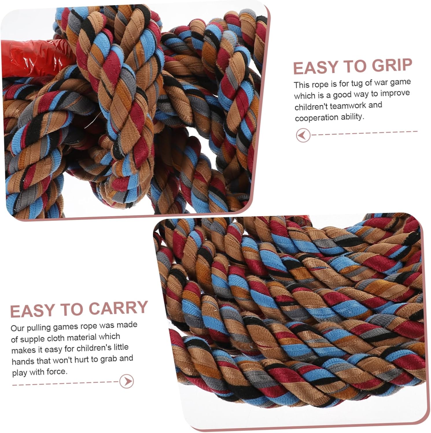 Tug of War Rope Twisted Cloth Rope for Tug of War Competitions Design for Team Building Parties and Outdoor Events