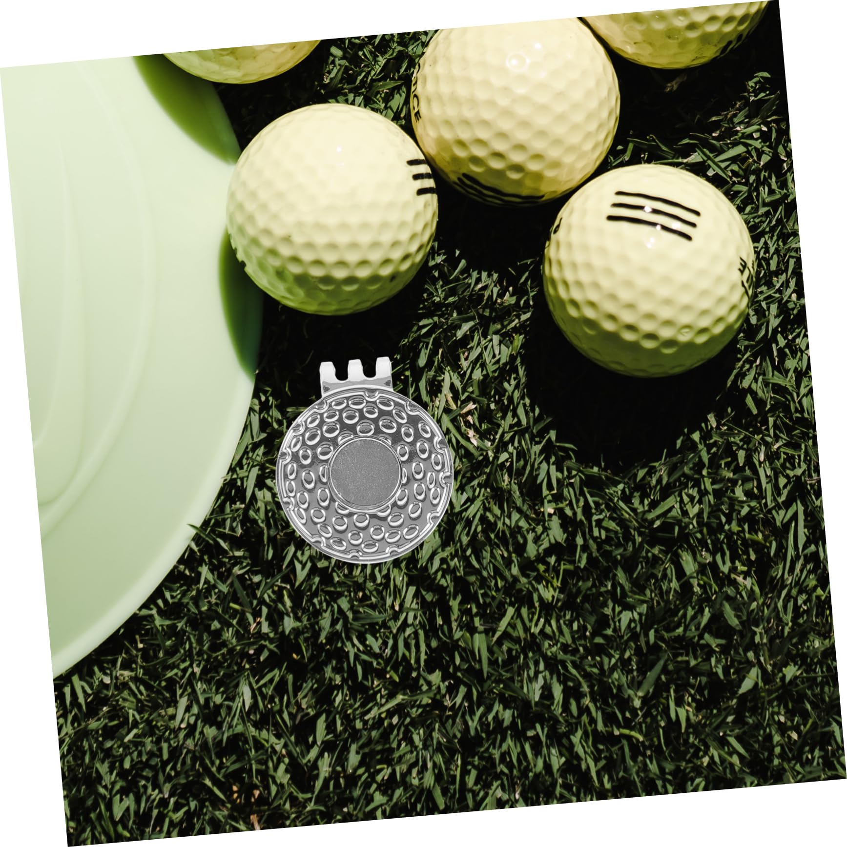 BESTonZON Golf Ball Marker Hut Clips Verschleißfeste Golfs Marker Für Hüte Praktische Zum Befestigen Gürteln Silberne Design