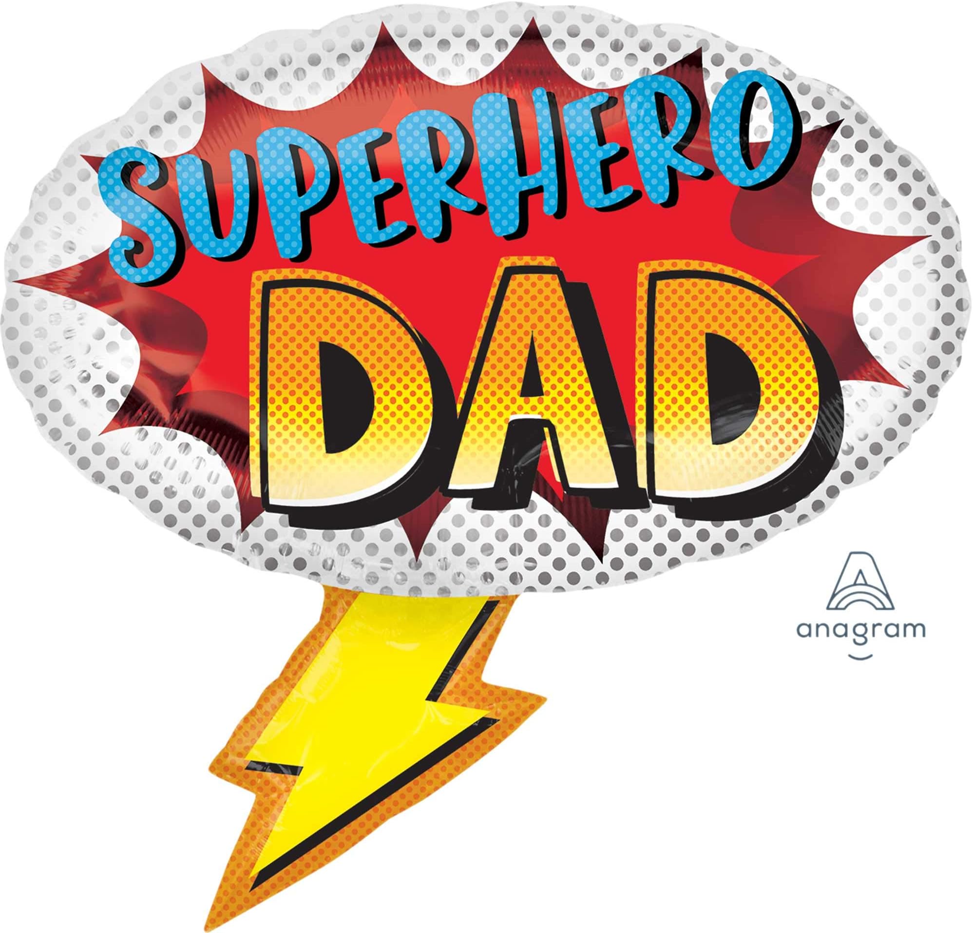amscan 3932301 - Supershape Father's Day "SUPERHERO DAD" Foil Party Balloon