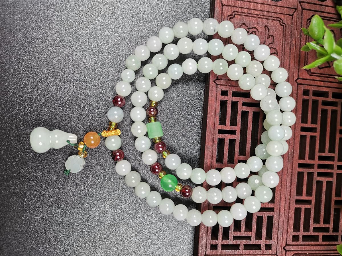 Armband Natürliches hellgrünes Jade-Armband für Frauen, Glücksbringer-Jade-Perlen, elastisches Armband für Weihnachten, Thanksgiving, Geschenke, Damenschmuck
