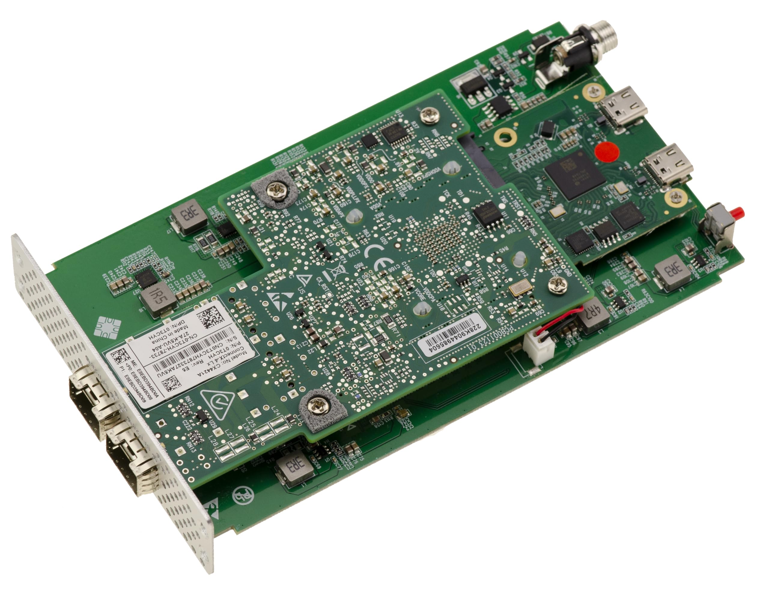 KALEA-INFORMATIQUE Cordon Thunderbolt USB4 40G vers 2 Ports SFP28 25G | Convertisseur USB4 ou Thunderbolt 3/4/5 vers fibre 25G SFP28 avec chipset Mellanox ConnectX-4Lx, chainage Daisy Chain