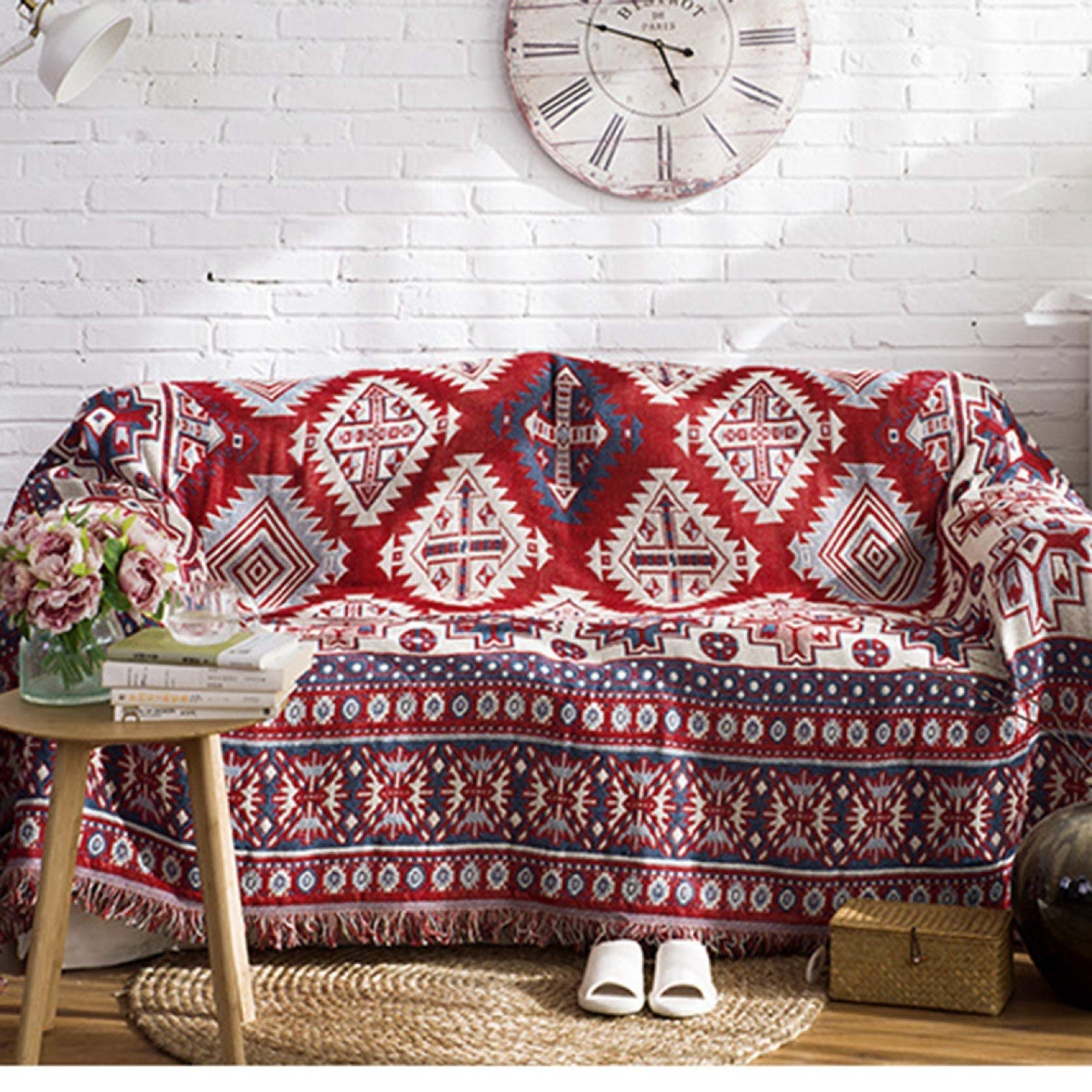 Amazon｜mongdodo 豪華ヴィンテージ マルチカバー 長方形