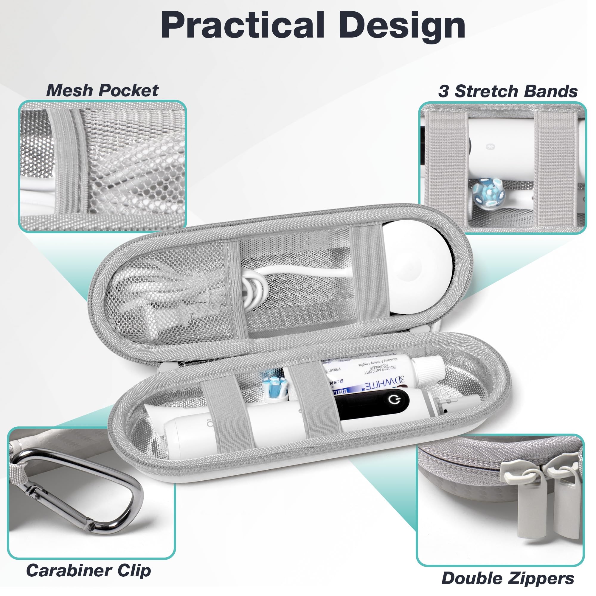 Nincha Hard Shell Electric Toothbrush Case, for Oral-B iO/Pro/Smart Series - Image 3