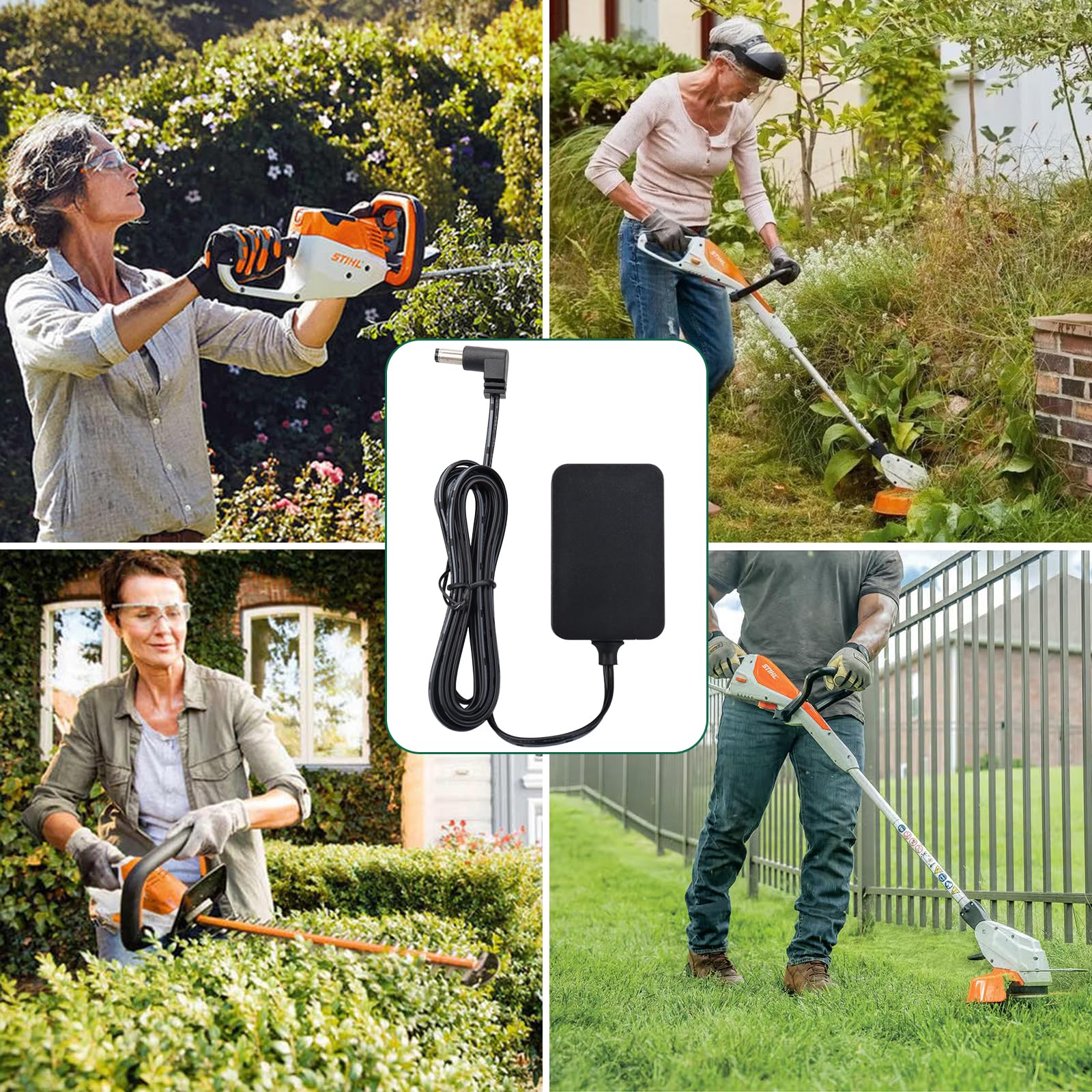 22.5V 0.65A Charger Compatible avec Stihl FSA 45 Débroussailleuses, HSA 45 Taille-haie, BGA 45 Souffleurs à Feuilles, Câble de Charge de Remplacement LK45 14.6W