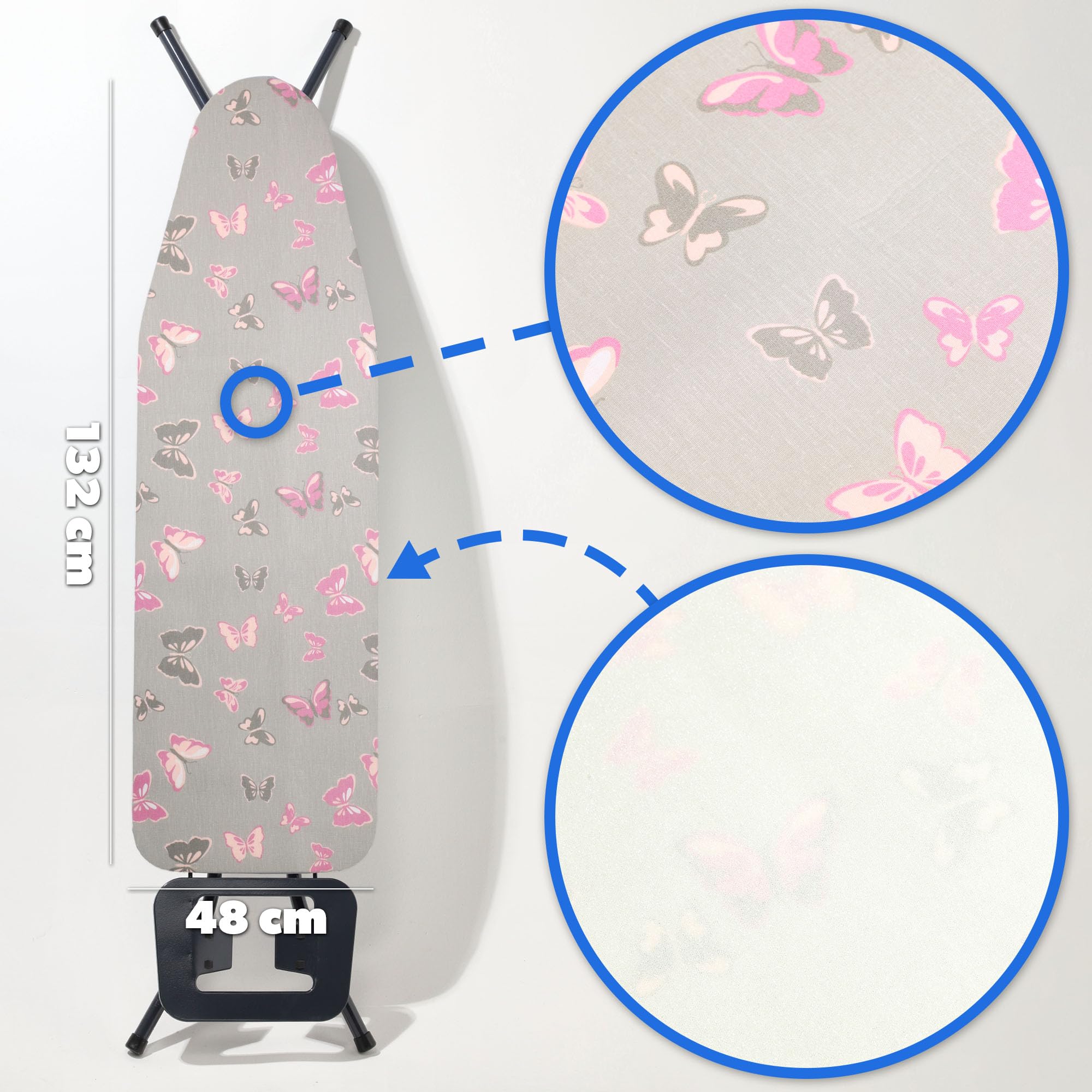 Rivestimento Per Asse Da Stiro TRIXES | Imbottitura In Feltro E Spugna | 107x34 Cm - Foto 4