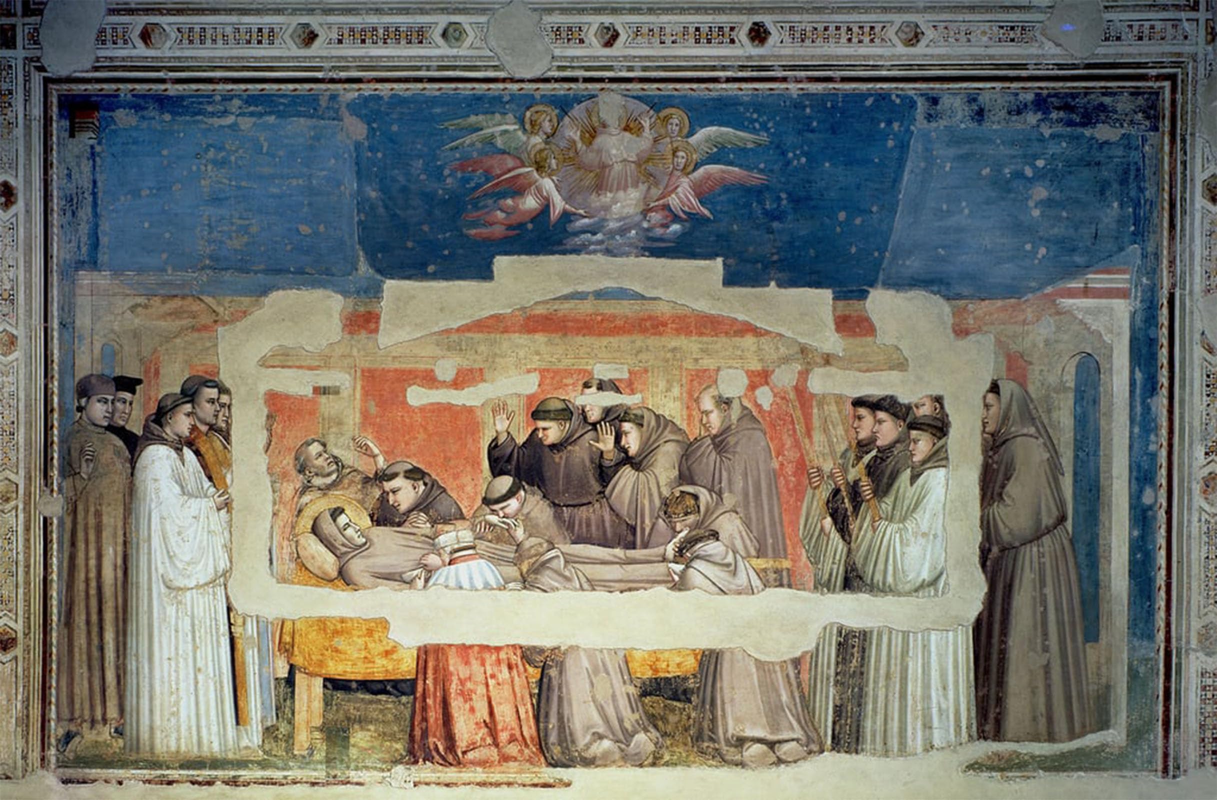 SERENDIPITP Vintage Picture Print on Canvas Wall Art Poster the Death of St From the Bardi Chapel by Giotto Di Bondone Artwork Print Poster for Wall Decor 60x90cm