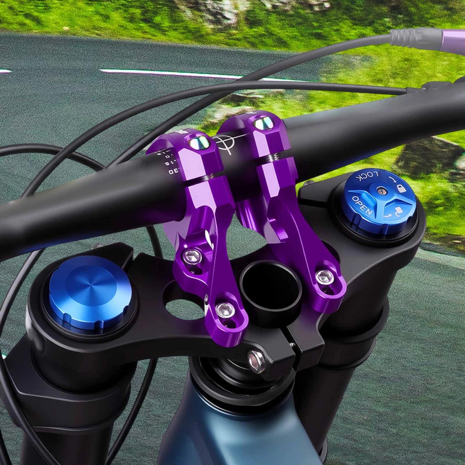 Homyl 2 Pezzi Attacco Manubrio Mountain Bike STEM Diretta Alluminio Leggero Struttura Rinforzata Sostituzione Rapida Facile Montaggio Adatto per Uomini Cicl