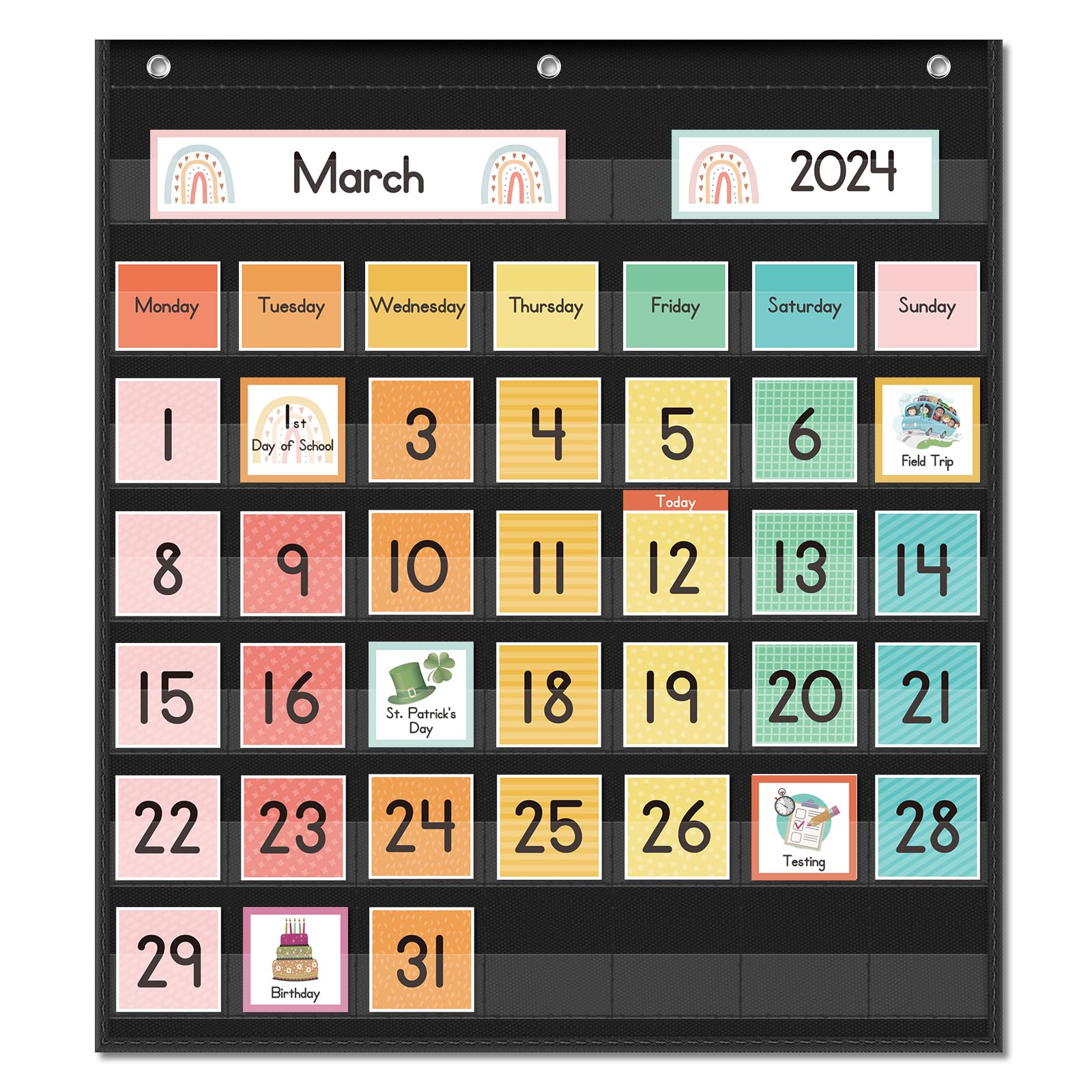 Amazon.com: Eamay Rainbow Colorful Calendar Pocket Chart for Kids,Preschool Kindergarten Classroom Elementary Must Haves,Classroom Decorations Decor,Homeschool Teacher Supplies,Back to School Supplies : Office Products amazon-com-eamay-rainbow-colorful-calendar-pocket-chart-for-kids-preschool-kindergarten-classroom-elementary-must-haves-classroom-decorations-decor-homeschool-teacher-supplies-back-to-school-supplies-office-products