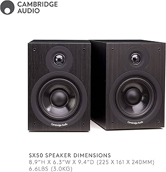 Cambridge Audio - SX-50 - Bookshelf Speakers - Black (Pair) Price Cambridge Audio - SX-50 - Bookshelf Speakers - Black (Pair) Price