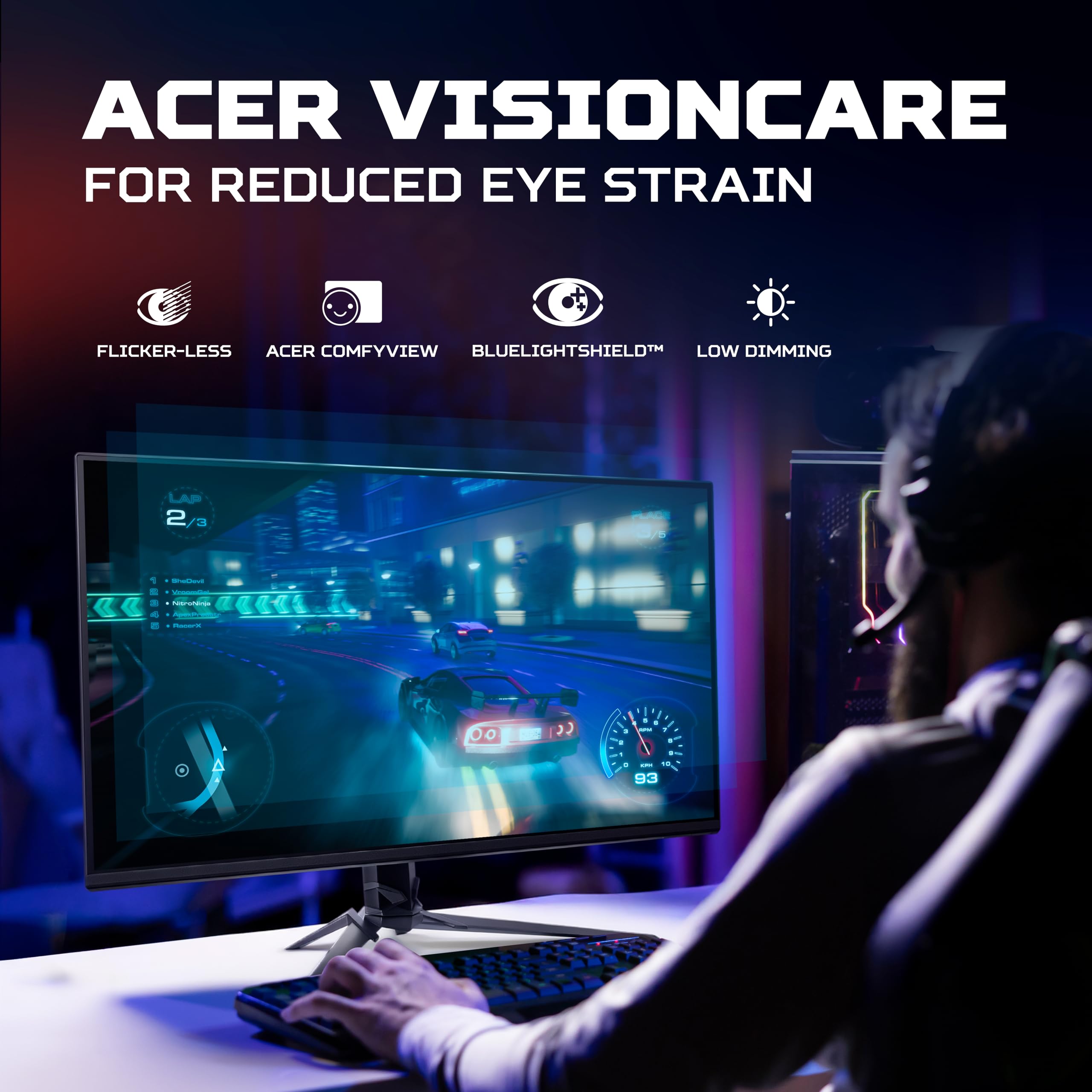 Predator XB253Q F3 24.5 Inch IPS FHD Gaming Monitor | 320Hz Refresh | 1 ms VRB | FreeSync Premium | sRGB 99%, HDR10 | ErgoStand Tilt/Swivel/Height | 2×HDMI 2.0 + DP 1.4 | Eye Care | Dual Speakers — Amazon image 6