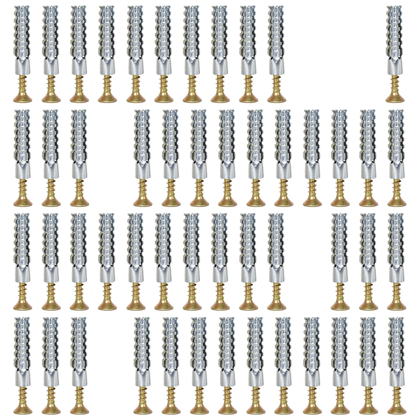 50Pcs Carbon Steel Expansion Screws Concrete Wall Anchors Expansion Bolt Fastener Pipe Drilling Plug Easy to Use Concrete Wall Anchors Bolt Fastener