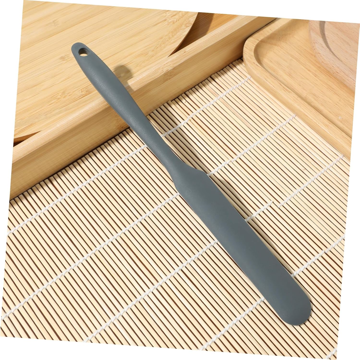 Silicone Spatula for Cake Decorating, One Piece Kitchen Tool, Grey