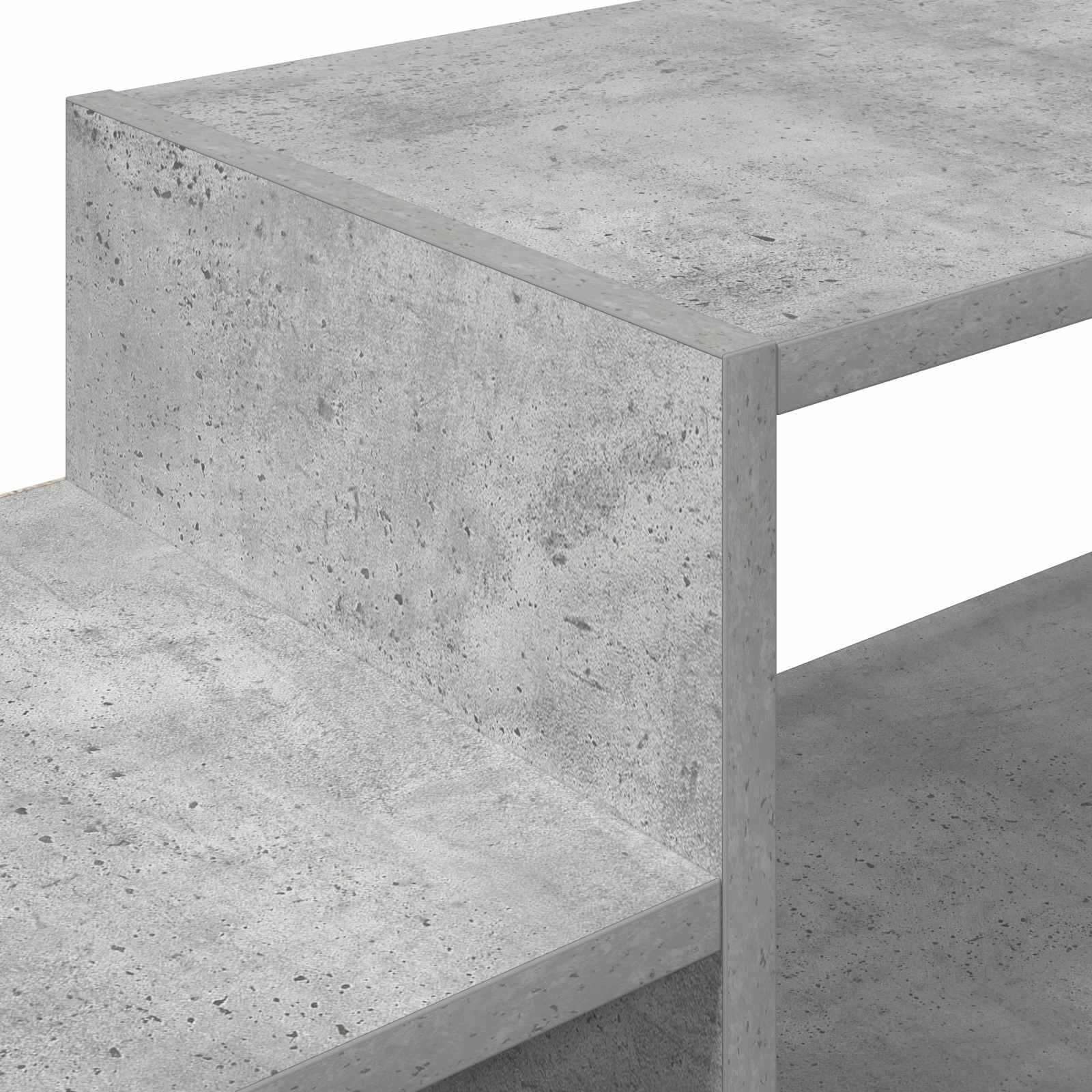 Wandmontierter TV-Schrank Betongrau aus Holzwerkstoff 150x28x26 cm mit Wandhalterung, schwebendes Regalsystem für Wohnzimmer, Schlafzimmer, platzsparende Aufbewahrung und Moderne Ordnung