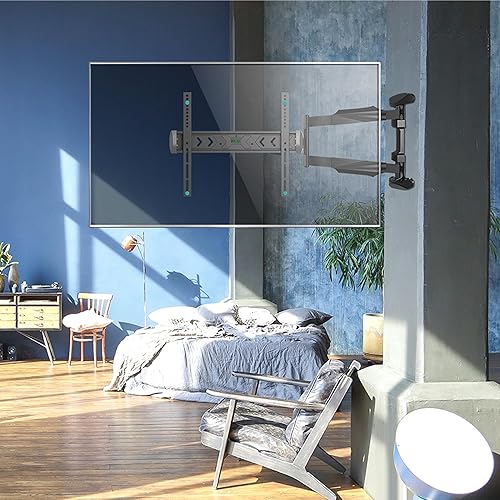 Miniatura 2 de ONKRON Soporte de pared para TV de movimiento completo para televisores de 40 a 75 pulgadas de hasta 77 libras, soporte extensible para TV giratorio
