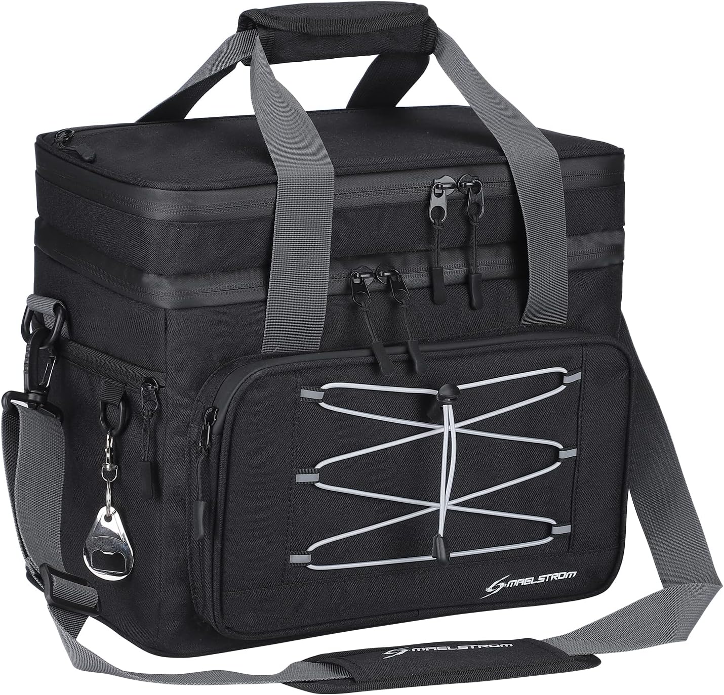 Maelstrom Soft Cooler Bag,Collapsible Soft Sided Cooler, 30 Cans Beach Cooler,Leakproof Camping Cooler,Lunch Cooler Bag Portable Travel Cooler for Grocery Shopping,Kayaking,Black : Sports & Outdoors