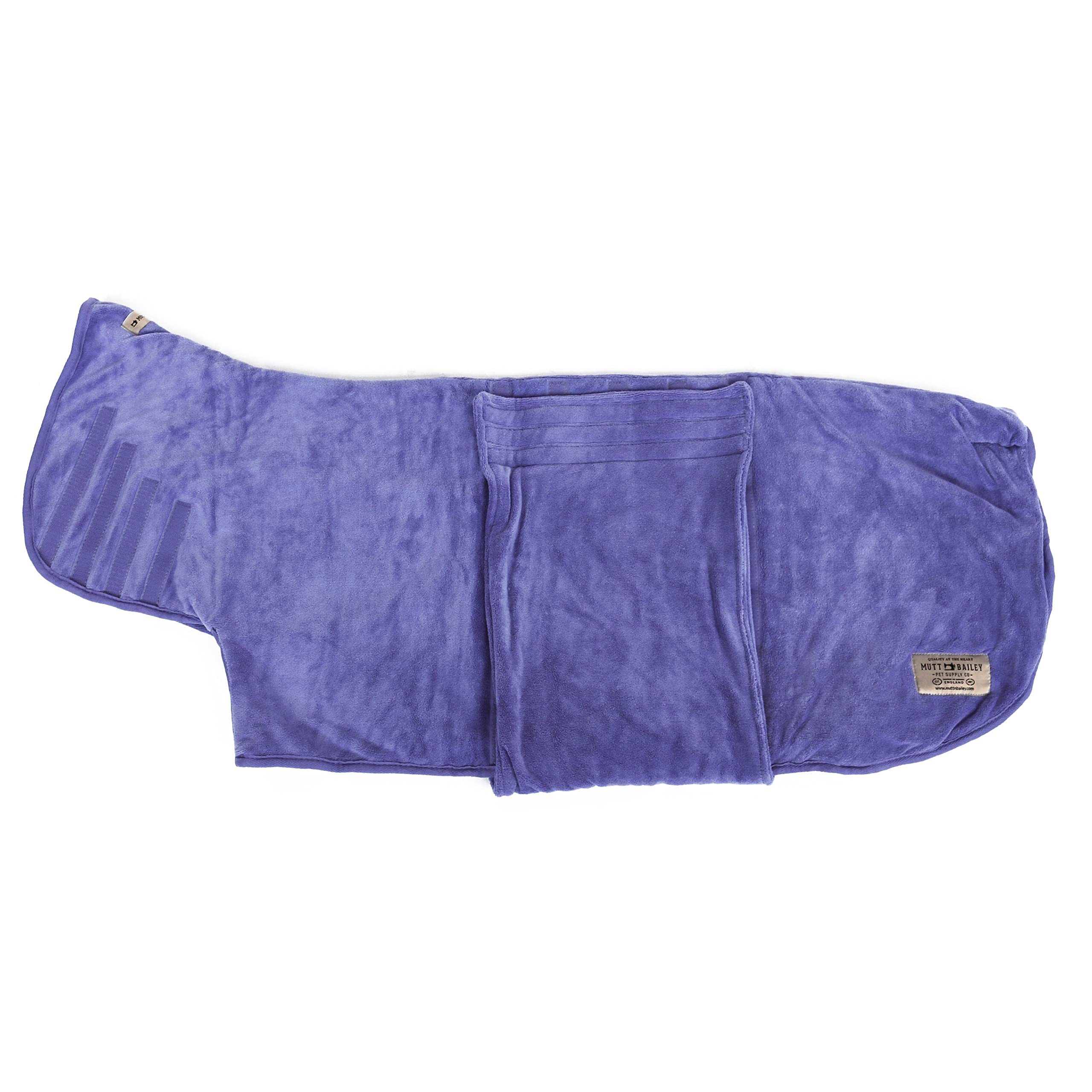 Manteau de séchage pour chien - Serviette de séchage rapide double couche en microfibre pour chien - Col et taille réglables (XL, chiné)