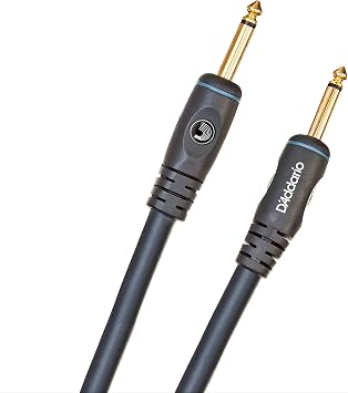 DAddario Custom Series Speaker Cable - Gold Plated Plugs for Optimal Signal Flow - Shielded for Noise Reduction - 1/4 Inch Male to 1/4 Inch Male - 3 Inch/76.2 MM - Straight Ends - 1 Pack