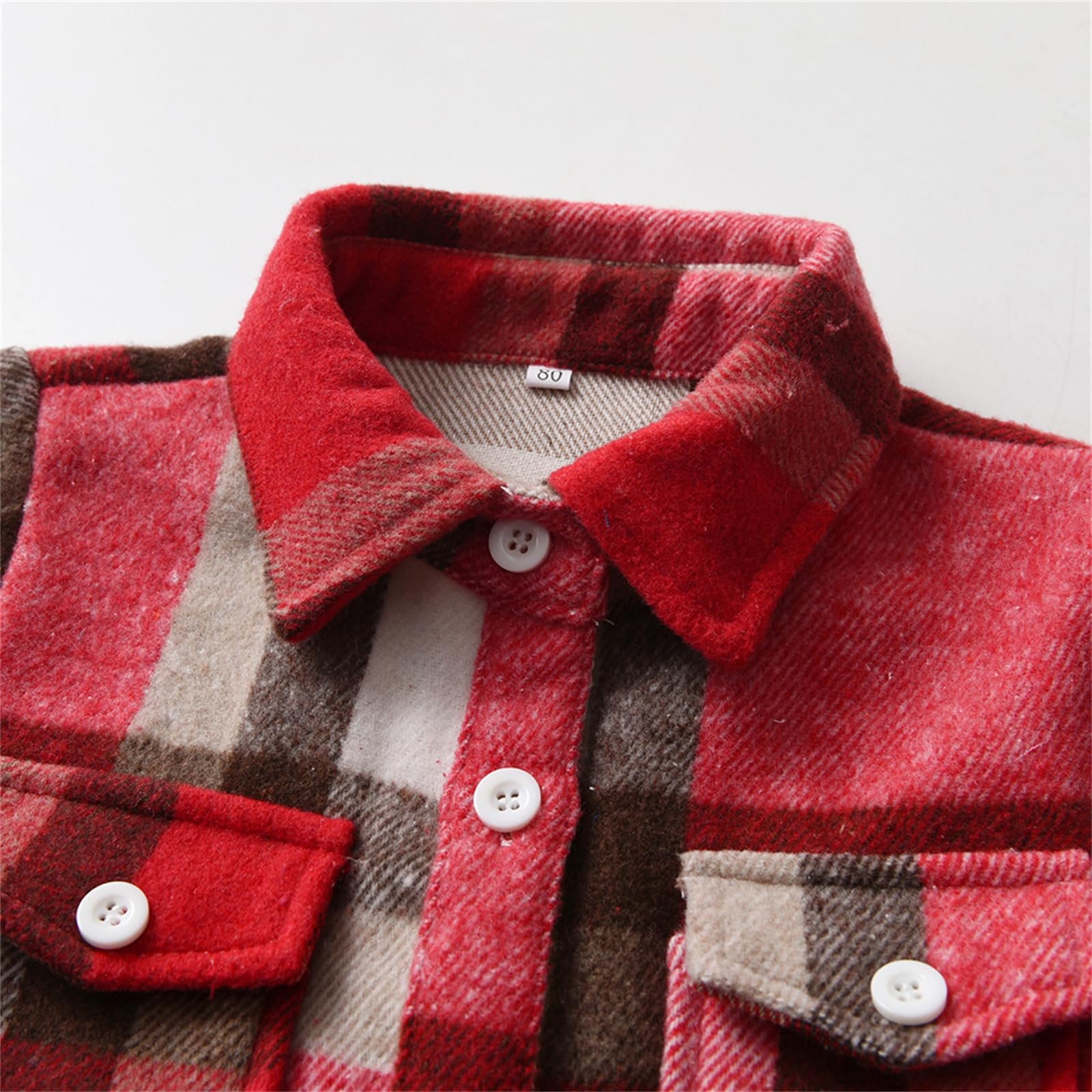 Bambino Ragazzo Flanella Plaid Shirt Bambini Manica Lunga Button Down Giacca Risvolto Tasca Top Regular Fit Casual Autunno Vestiti