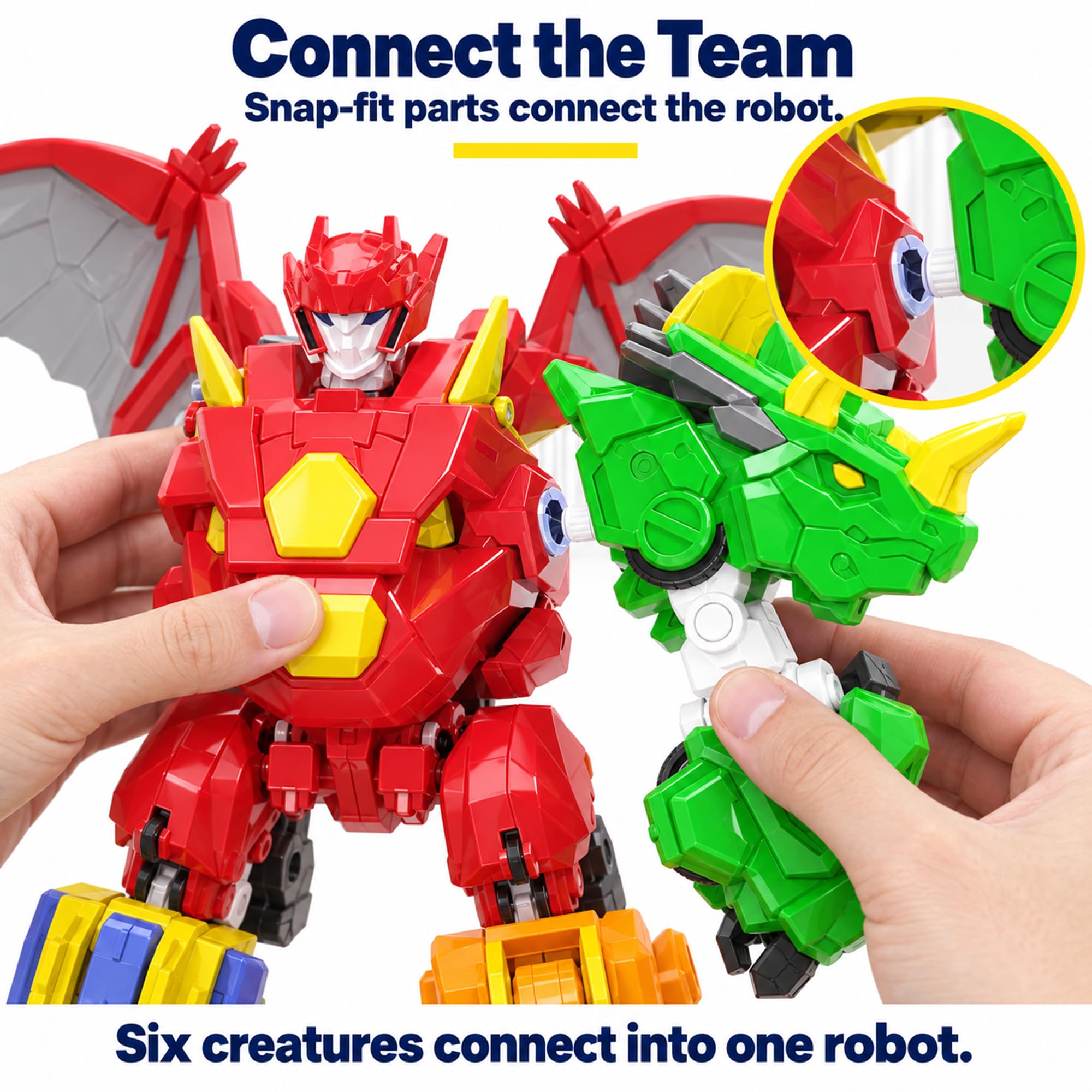 Amazon.co.jp: STOULKD 6-in-1 恐竜変形ロボットおもちゃ 10インチ