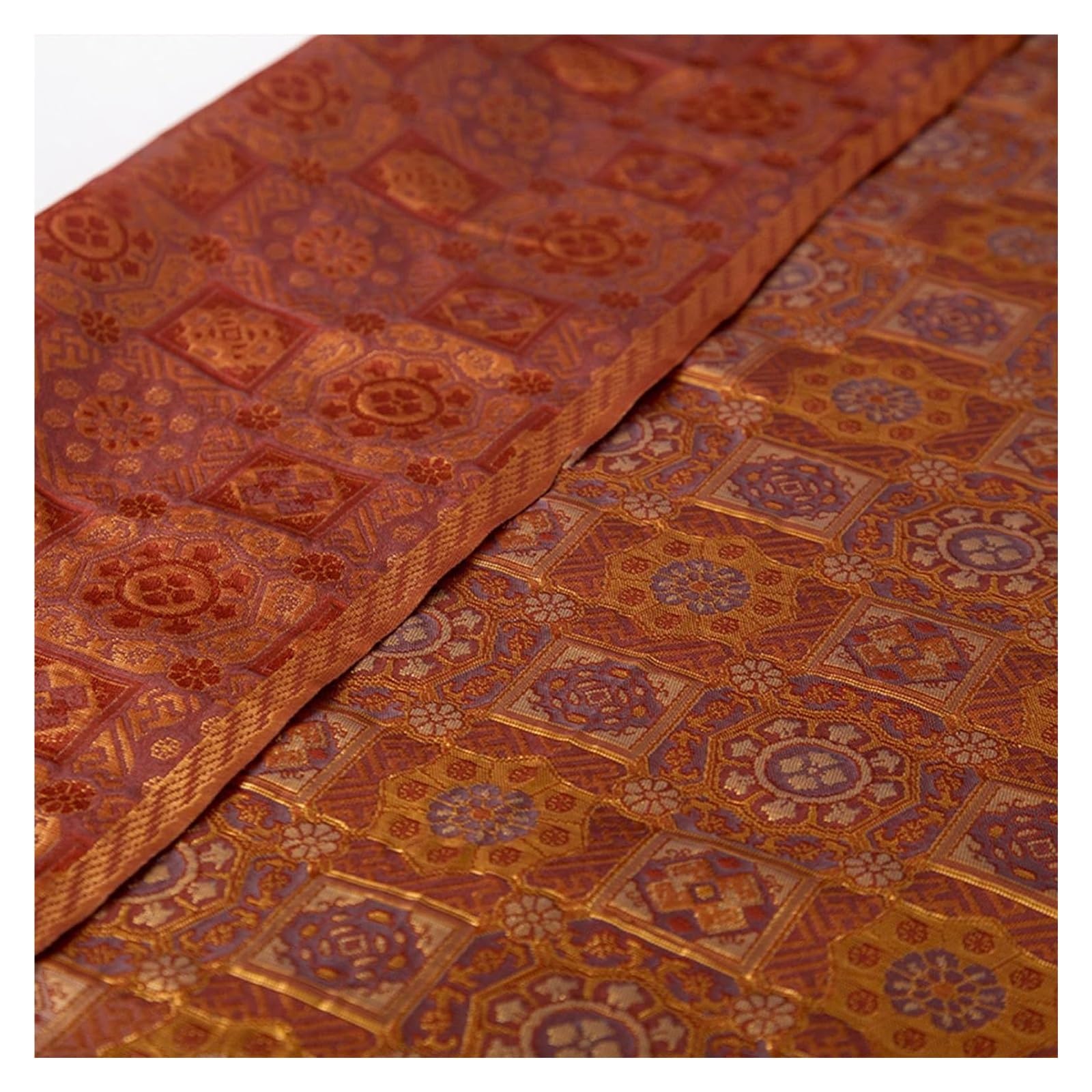 Tissu jupe cheongsam brodé motif chinois rétro design visage de cheval rouge