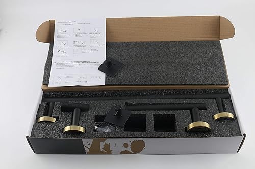 Miniatura 7 de TocTen SUS304 - Juego de accesorios de baño de 5 piezas de acero inoxidable grueso, juego de toallero con barra de toalla de mano de 16pulgadas,