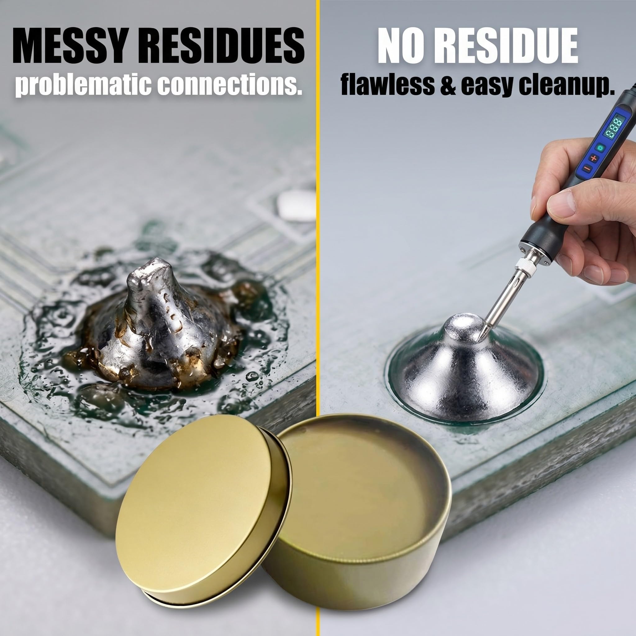 100g Pasta Per Saldature di Pasta Di Stagno Per Saldatura Senza Piombo Pasta Saldante No Clean Flussante Ecologica per Saldatura Elettrica Saldatura