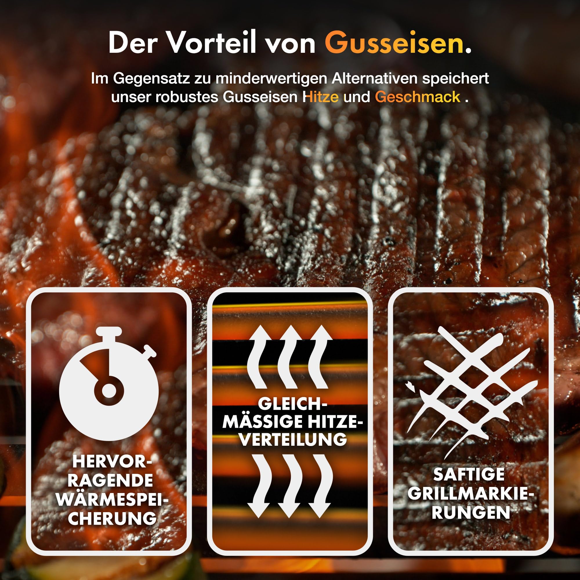 VonHaus Holzkohlegrill XL, Amerikanisher Barbecue 2-in-1 Grill und Smoker mit Warmhalterost, Klappablagen, Temperaturanzeige, Grillrost, Luftventilen, Tragbar, Für Fleisch, Fisch und Gemüse