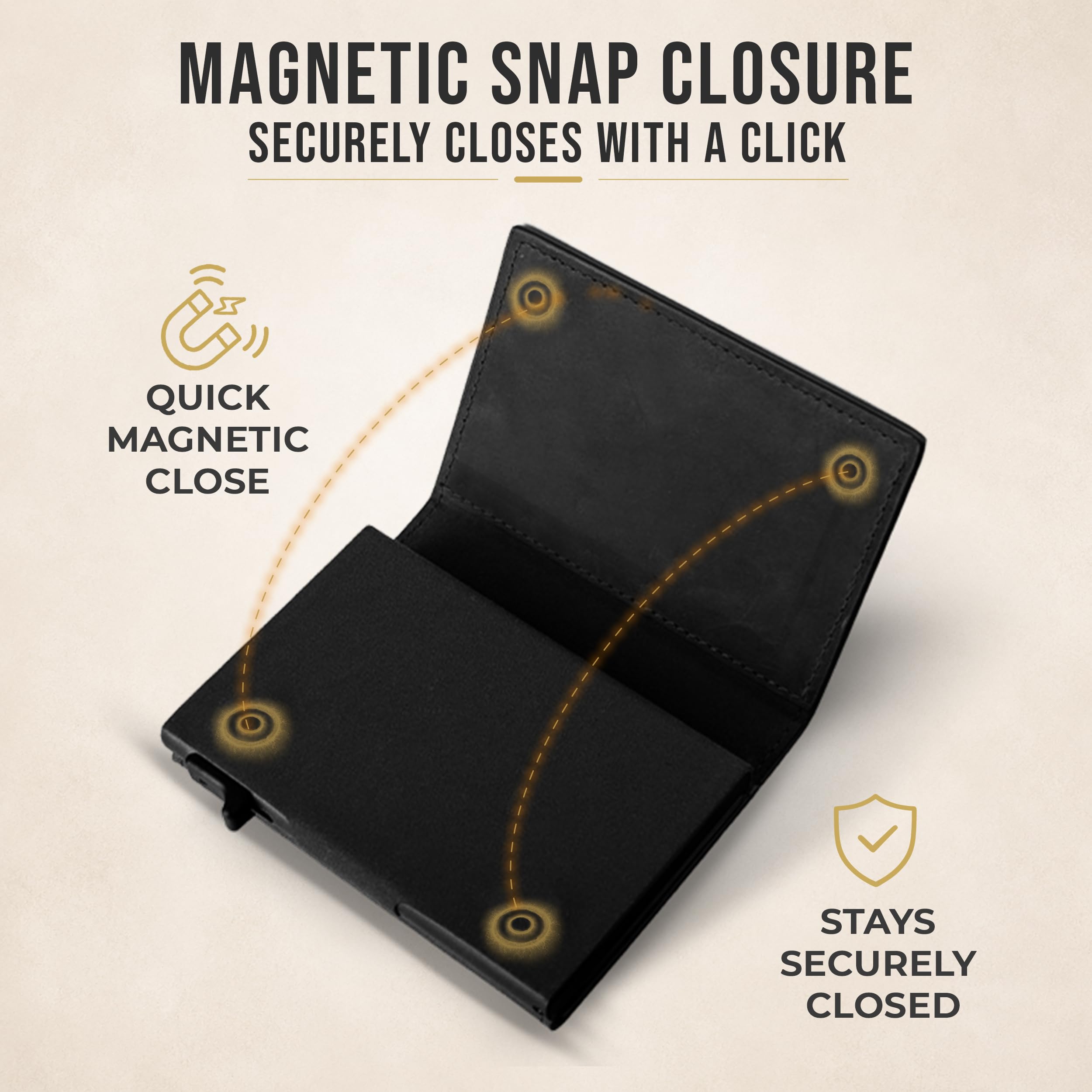 TopMost Men's Genuine Leather Flip Wallet Credit Card Holder Ridge Blokowanie RFID Portfele dla mężczyzn z okienkiem identyfikacyjnym, wąskie, minimalistyczne, pojemność 5-9