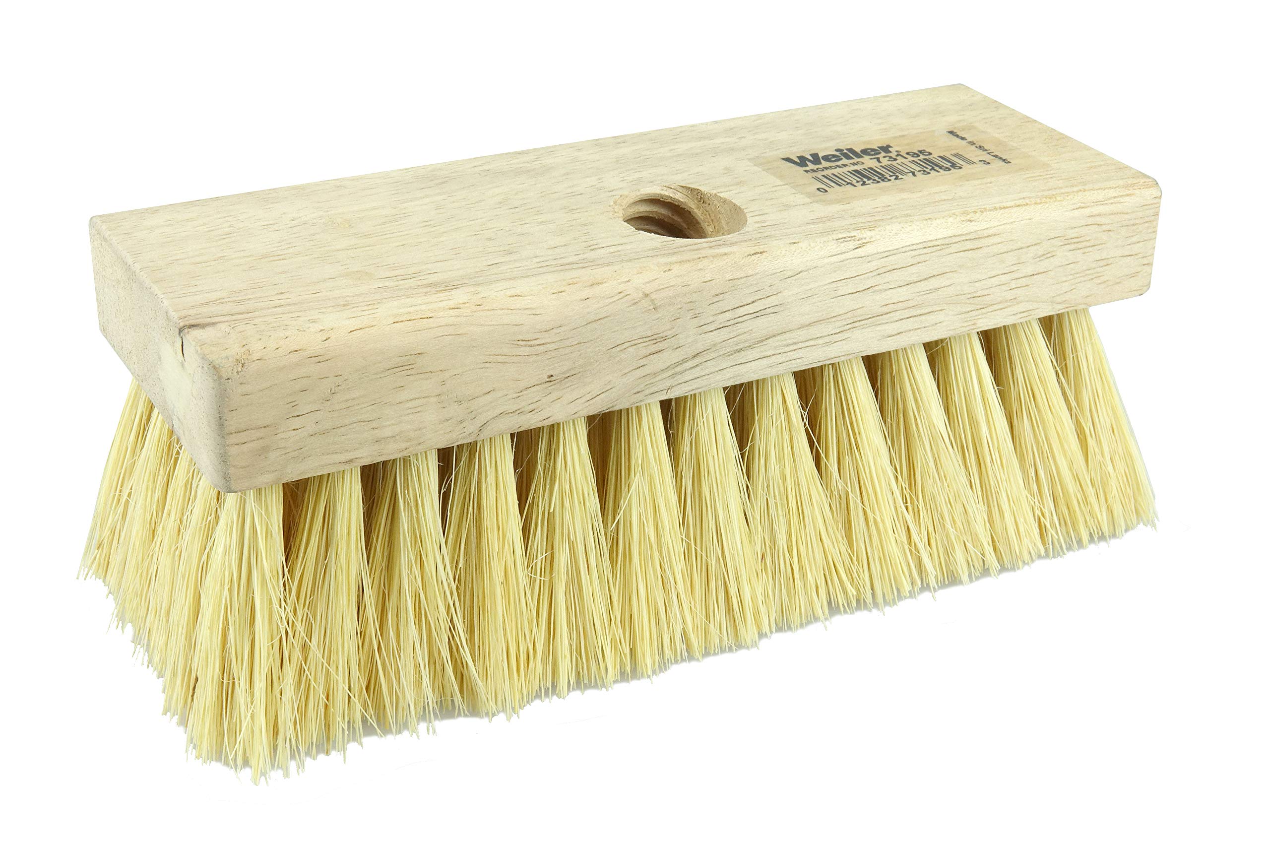 Weiler 73195 - Spazzola per tetto da 17,8 cm, con foro per manico filettato, riempimento Tampico bianco (confezione da 12)