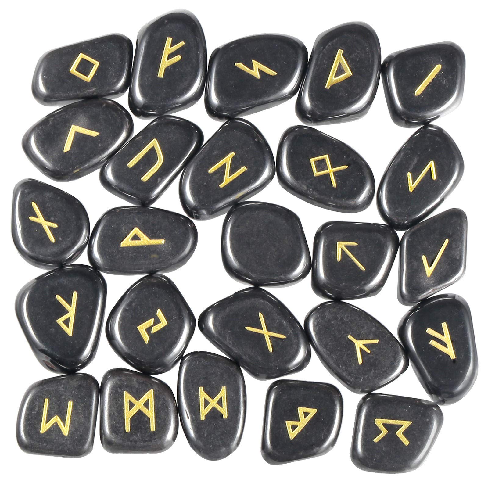 Jet International Narmada Lingam - 25 Runensteine Aus Achat Für Meditation