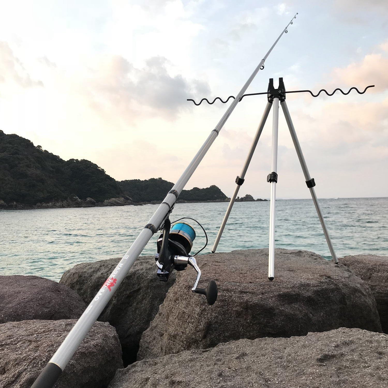 Riseway UAS-001/002 Rod Holder, Aluminum One-Touch Tripod, Various 2 Tiers, Mini 2 Tiers, UAS-001/002