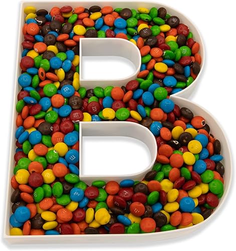 Bandeja de plástico reutilizable de 10 pulgadas tipo caja para golosinas, embutidos, cake pop, dulces, personalizada en forma de letra (color