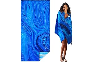 Ultra Compact Microfiber Beach Towel for Travel - Sand Free & Quick Dry