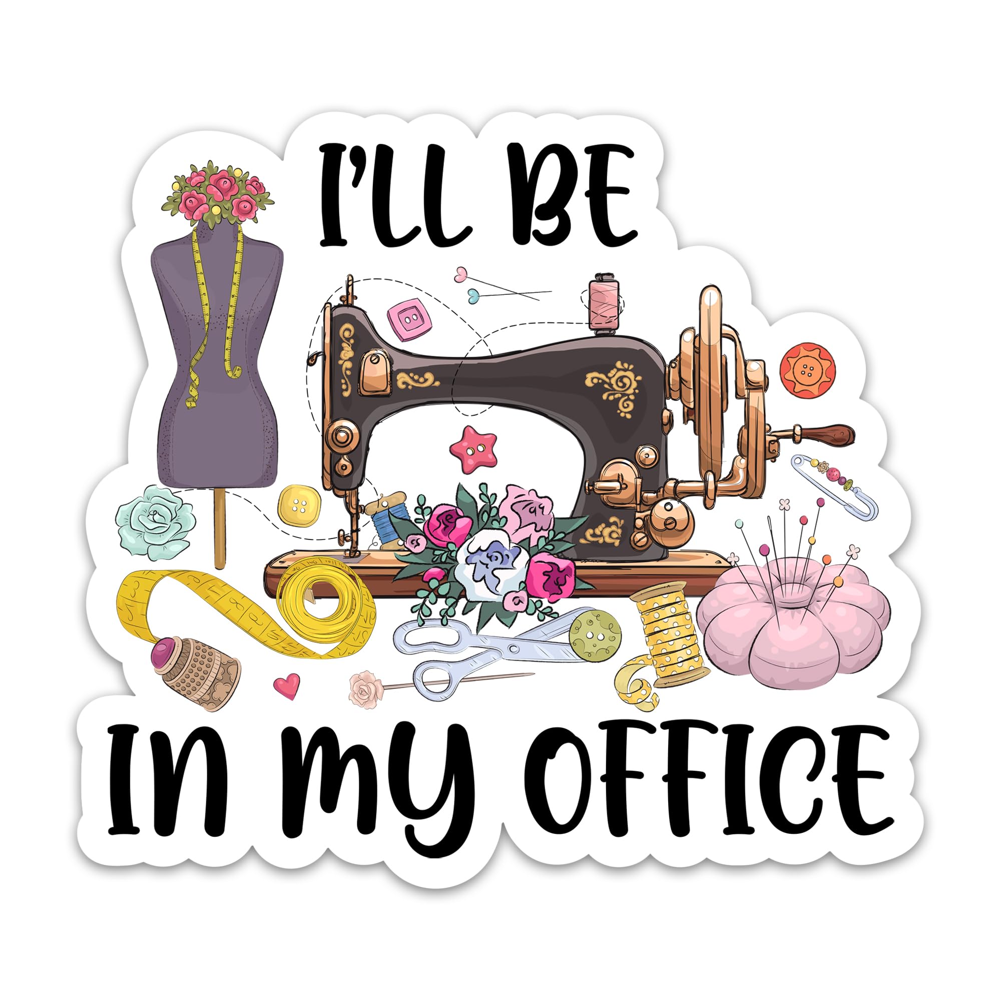 Autocollants imperméables I'll Be in My Office, cadeau idéal pour femme et fille