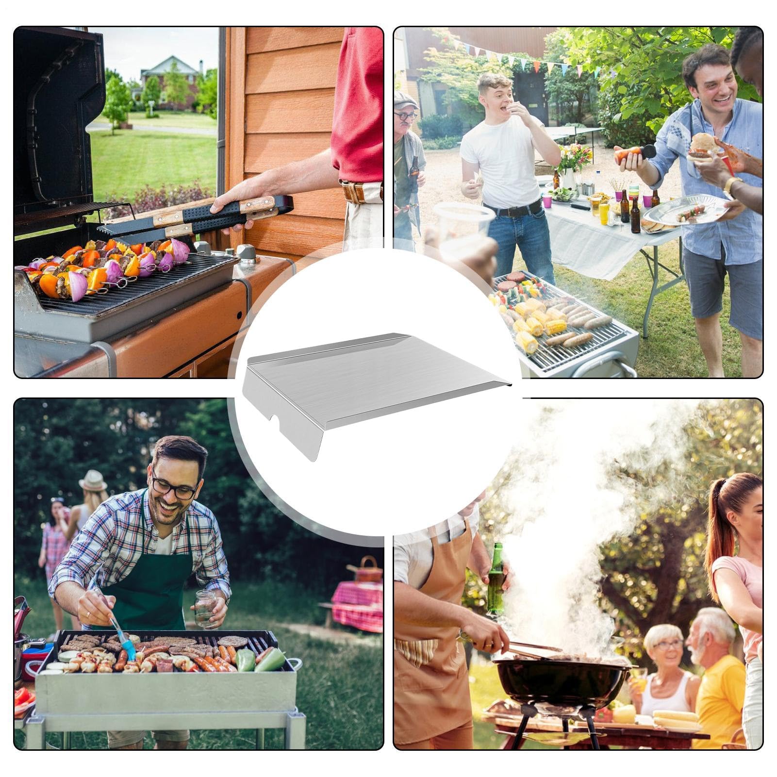 Parrilla Parrilla Barbacoa, Accesorio para Hornear Exterior, Protección Antigoteo para Uso Exterior Casa Camping Jardín Terraza