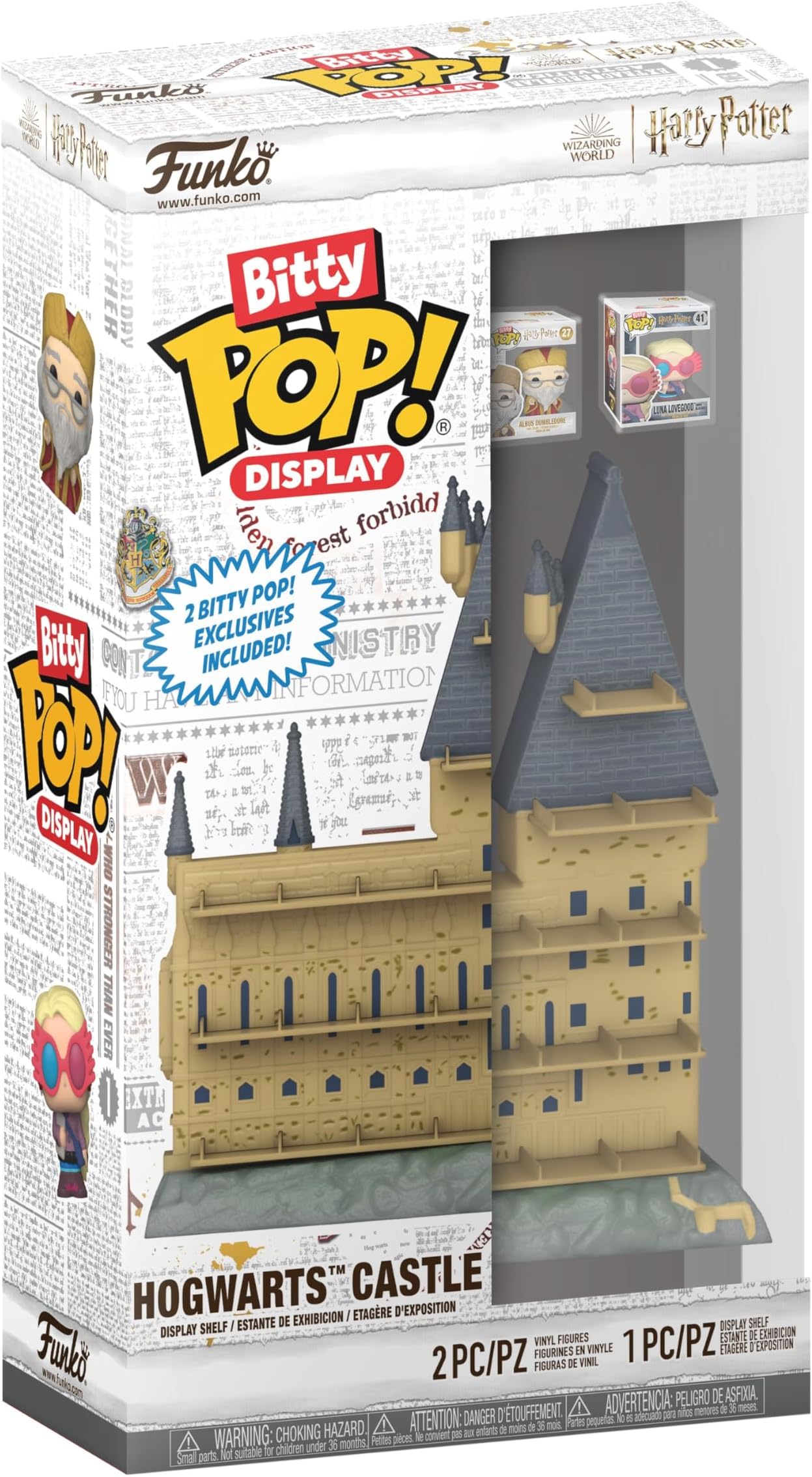 Bitty POP! Display: Harry Potter - Hogwarts Castle with Dumbledore and Luna Lovegood - Collectable Vinyl Figure - Gift Idea - Official Merchandise - Toys For Kids & Adults