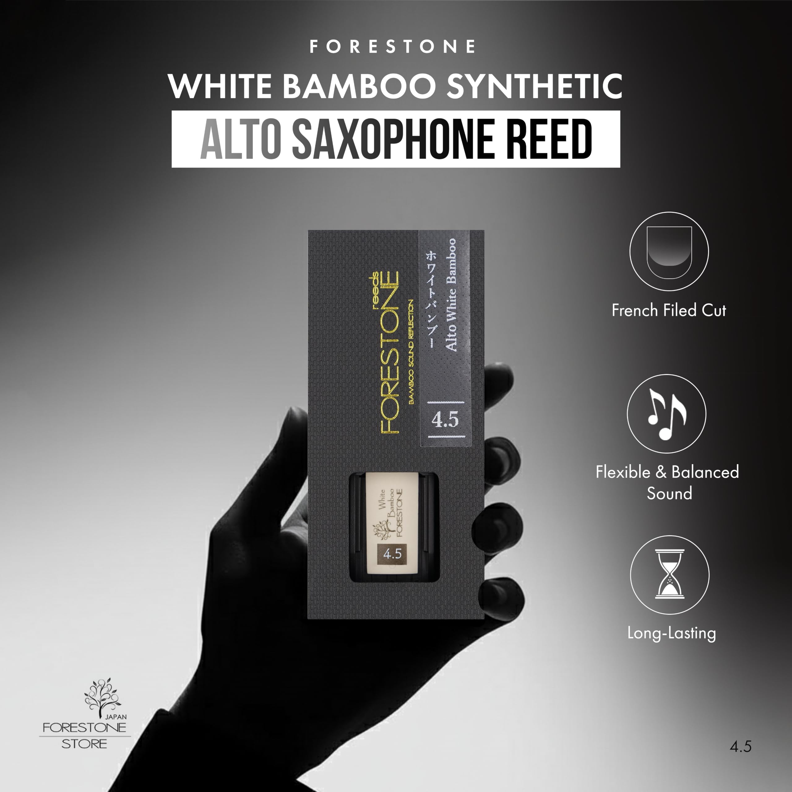 Forestone White Bamboo Feuille pour saxophone alto | Forestone 4.5 Blanc.